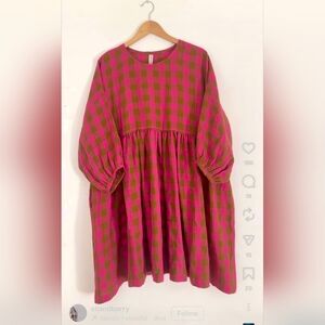 ISO Eli & Barry Fuschia Moss Puff Dress Mini